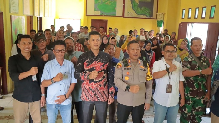 Kapolres Meranti AKBP Kurnia Setyawan Bersama KPUD : Sosialisasi PSU di Desa Tanjung Peranap Pasca Putusan MK